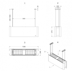 NOVY Mood 7552 Inselhaube, schwarz, 108 cm, mit 5 Jahren Garantie