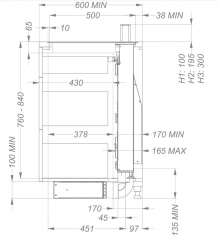 NOVY Panorama Pro 1821 Muldenl�fter mit Induktionskochfeld, schwarz, 88 cm, mit 5 Jahren Garantie