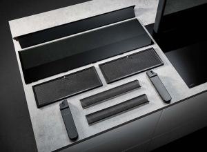 NOVY Panorama Pro 1821 Muldenl�fter mit Induktionskochfeld, schwarz, 88 cm, mit 5 Jahren Garantie