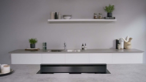 NOVY Panorama Pro 1821 Muldenl�fter mit Induktionskochfeld, schwarz, 88 cm, mit 5 Jahren Garantie