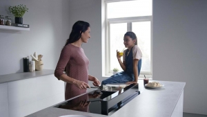 NOVY Panorama Power 1841 Muldenl�fter mit Induktionskochfeld, schwarz, 88 cm, mit 5 Jahren Garantie