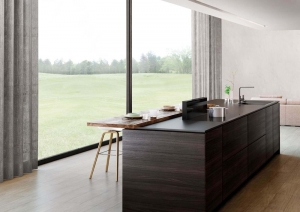 NOVY Panorama Power 1841 Muldenl�fter mit Induktionskochfeld, schwarz, 88 cm, mit 5 Jahren Garantie