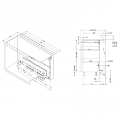NOVY Panorama Pro 42110 Muldenl�fter mit Induktionskochfeld, schwarz, 120 cm, mit 5 Jahren Garantie