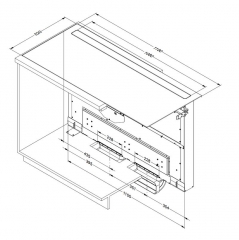 NOVY Panorama Pro 42120 Muldenl�fter mit Induktionskochfeld, schwarz, 120 cm, mit 5 Jahren Garantie