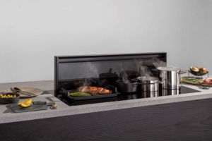 NOVY Panorama Pro 42120 Muldenl�fter mit Induktionskochfeld, schwarz, 120 cm, mit 5 Jahren Garantie