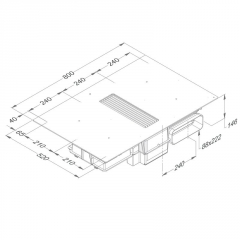 NOVY Easy Pro 1851 Muldenl�fter mit Induktionskochfeld, schwarz, 80 cm, mit 5 Jahren Garantie