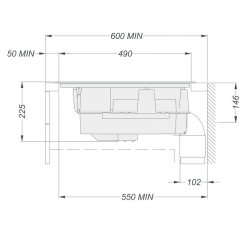 NOVY Easy Pro 1851 Muldenl�fter mit Induktionskochfeld, schwarz, 80 cm, mit 5 Jahren Garantie