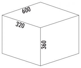 Naber Selectakit Cox Base 360 K/600-3 Abfallsammler fr Frontauszge, ohne Biodeckel, hellgrau, 8012489