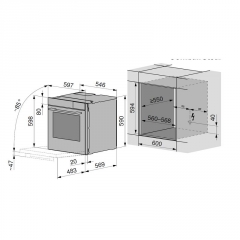 V-ZUG CombairSteamer V6000 60, Dampfbackofen, Spiegelglas, 2303800009, 10 JAHRE GARANTIE!