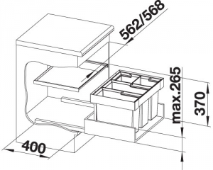 Blanco Flexon II 60/4 Abfalltrennsystem, 521474