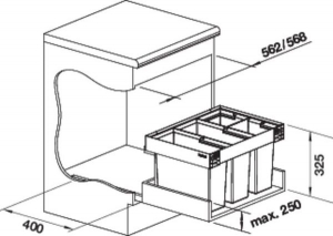 Blanco Flexon II Low 60/4 Abfalltrennsystem, 526644