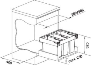 Blanco Flexon II Low 60/3 Abfalltrennsystem, 526642