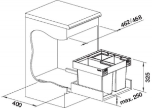 Blanco Flexon II Low 50/3 Abfalltrennsystem, 526640