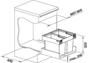 Blanco Flexon II Low 50/2 Abfalltrennsystem, 526639