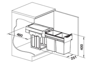 Blanco Botton II 30/2 Abfalltrennsystem, 526376