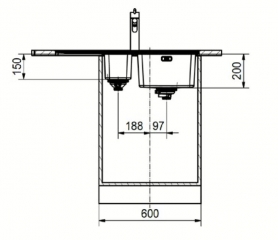 Franke Mythos MYX 251 A, Flachrand, Edelstahl gebrstet, Becken rechts, 127.0642.077