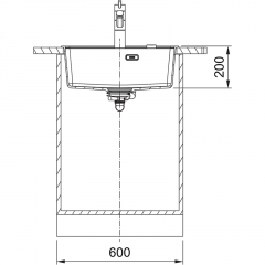 Franke Maris MRG 610-52 A Fragranit+, Einbausple Armaturenbank, Druckknopfventil, Steingrau, 114.0658.295