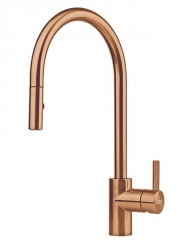 Franke Eos Neo Einhebelmischer, Hochdruck Zugauslauf, Edelstahl Copper, 115.0628.254