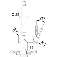 Franke Neo Einhebelmischer, Hochdruck Festauslauf, Edelstahl Industrial Black, 115.0550.424