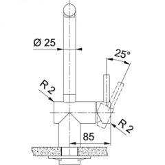 Franke Atlas Neo Zugauslauf Einhebelmischer, Hochdruck, Edelstahl Industrial Black, 115.0550.427