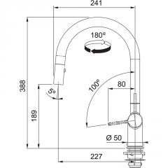 Franke Active J Einhebelmischer, Hochdruck Auszugsbrause, Chrom, 115.0653.401