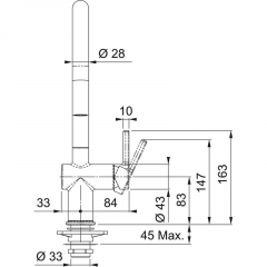 Franke Active J Einhebelmischer, Hochdruck Auszugsbrause, Chrom, 115.0653.401