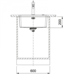 Franke Mythos MYX 110-50 Unterbaubausple Edelstahl, Integralablauf, Handbettigung, 122.0658.055