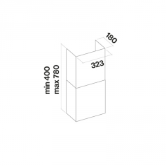 Falmec Cover 85, Glas weiss, 85 cm, Wandhaube, mit 5 Jahren Garantie