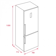 Teka RBF 78720 SS EU, Khl-Gefrierkombination, 192 cm, Edelstahl-Finish, 113400002, mit 5 Jahren Garantie!