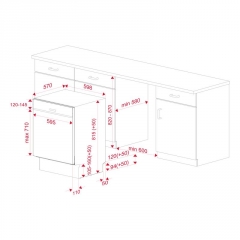 Teka DSI 46750, Geschirrspler integrierbar, 60 cm, 114270011, mit 5 Jahren Garantie!