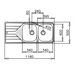 Teka UNIVERSE 80 T-XP 2B 1D, Edelstahl-Einbausple 80 cm, 115170001