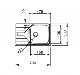 Teka UNIVERSE 50 T-XP 1B 1D MAX, Edelstahl-Einbausple 50 cm, 115110017