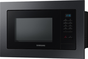 Samsung MG23A7013CA/EG Einbau-Mikrowelle mit Grill, Premium Black Steel, mit 5 Jahren Garantie!