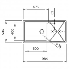 Teka Brooklyn 60 M-XP 1B 1D PLUS, Edelstahl-Einbausple 60 cm, 115100023