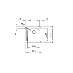 Teka Brooklyn 50 M-XP 1B, Edelstahl-Einbausple 50 cm, 115000057