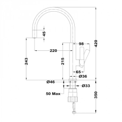 Teka FOT 995, Hochdruck, chrom, 116030022