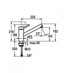 KWC Inox 1, Einhebelmischer Edelstahl, Hochdruck, 5022326