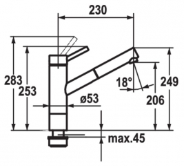 KWC Inox 4, Einhebelmischer Edelstahl, Hochdruck Schlauchbrause, 5022317