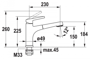 KWC Suno 4, Fensterarmatur chrom, Hochdruck, 5022229