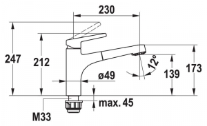 KWC Suno 2, Einhebelmischer chrom, Hochdruck Schlauchbrause, 5022227