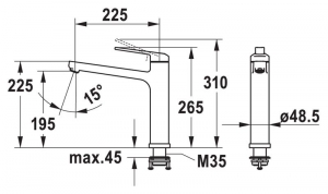 KWC Domo 5, Fensterarmatur chrom, Hochdruck, 5022169