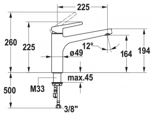 KWC Suno 1, Einhebelmischer chrom, Hochdruck, 5022226