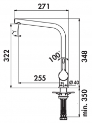 Ideal Standard Ceralook 1, Einhebelmischer chrom, Hochdruck, 5024116