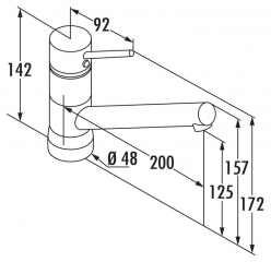 KLUDI Scope 5, Fensterarmatur, chrom, Hochdruck, 5023087