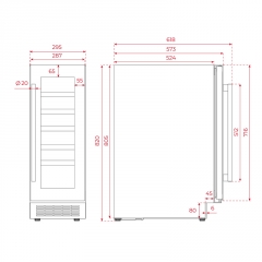 Teka RVU 10020 GBK, Unterbau-Weinkhlschrank, 30 cm, 113610004, mit 5 Jahren Garantie!