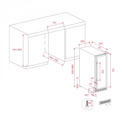 Teka RVU 10020 GBK, Unterbau-Weinkhlschrank, 30 cm, 113610004, mit 5 Jahren Garantie!