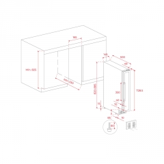 Teka RVU 10008 GBK, Unterbau-Weinkhlschrank, 15 cm, 113610003, mit 5 Jahren Garantie!