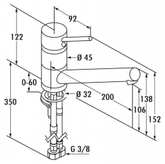 KLUDI Scope 1, Einhebelmischer chrom, Hochdruck, 5023084