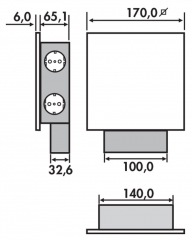 Naber Mira Quad Glas USB A, Steckdosenelement Edelstahl Glas weiss, 7053058