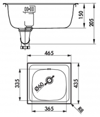 Naber Standard S2 Einbausple, Edelstahl, 1016057